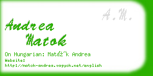 andrea matok business card